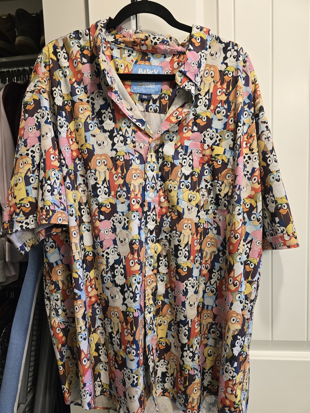 RSVLTS Bluey "Primary Pals" 3XL Button-Down Shirt